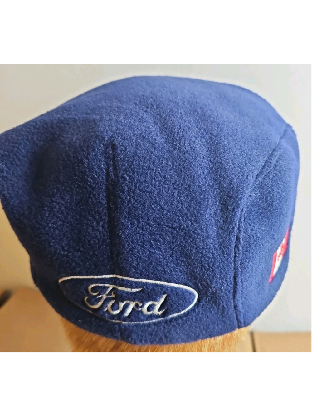 Vintage Ford Canada Newsboy Paperboy Hat Blue Snap Closure Creadis Canada Flag